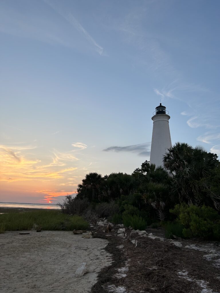 Lighthouse at sunset